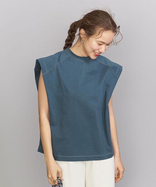 KIIRA（キーラ）の「＜KiiRA＞ラグランショートスリーブカットソー（Tシャツ/カットソー・レディース・ダークグリーン/ベージュ・FREE）」の2枚目の写真