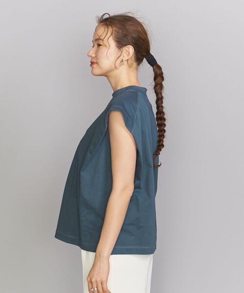 KIIRA（キーラ）の「＜KiiRA＞ラグランショートスリーブカットソー（Tシャツ/カットソー・レディース・ダークグリーン/ベージュ・FREE）」の4枚目の写真