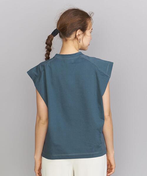 KIIRA（キーラ）の「＜KiiRA＞ラグランショートスリーブカットソー（Tシャツ/カットソー・レディース・ダークグリーン/ベージュ・FREE）」の5枚目の写真