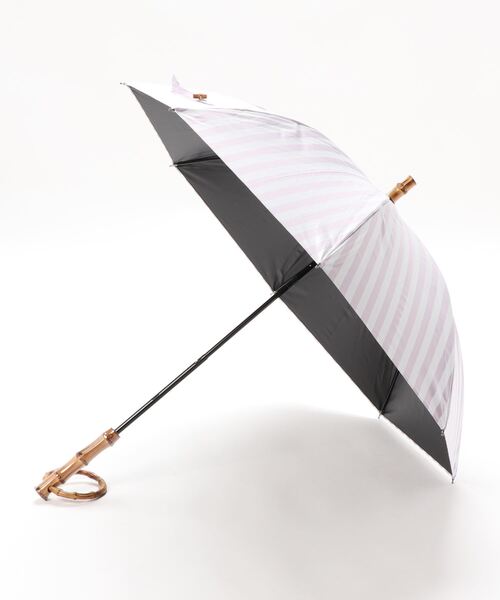 【新品未使用】　utatane 日傘　ストライプベージュ　うたたね　ウタタネ セール】日傘 完全遮光100％ 晴雨兼用 ストライプ バンブー