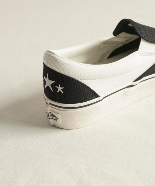 And A(アンドエー)の「VANS ヴァンズ / SLIP-ON PLATFORM SF プラットフォーム スター刺繍スリッポン サーフ / VN0A3MVC4XY(スリッポン・メンズ・ブラック×ホワイト・28cm/27.5cm/27cm/26.5cm/26cm)」の10枚目の写真