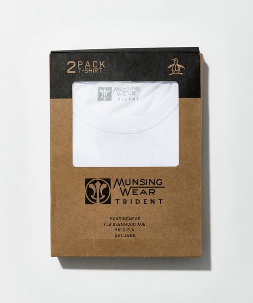 Munsingwear Grand-Slam（マンシングウェア　グランドスラム）の「TRIDENT 2PACK Tシャツ（Tシャツ/カットソー・メンズ・ホワイト/ブラック・M/L/XL）」の6枚目の写真