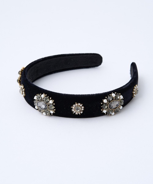 one after another NICE CLAUP（ワンアフターアナザーナイスクラップ）の「ビジューカチューシャ（カチューシャ・レディース・ブラック系その他/ブラック系その他2・FREE）」の9枚目の写真