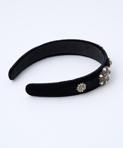 one after another NICE CLAUP（ワンアフターアナザーナイスクラップ）の「ビジューカチューシャ（カチューシャ・レディース・ブラック系その他/ブラック系その他2・FREE）」の5枚目の写真