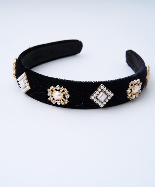 one after another NICE CLAUP（ワンアフターアナザーナイスクラップ）の「ビジューカチューシャ（カチューシャ・レディース・ブラック系その他/ブラック系その他2・FREE）」の16枚目の写真