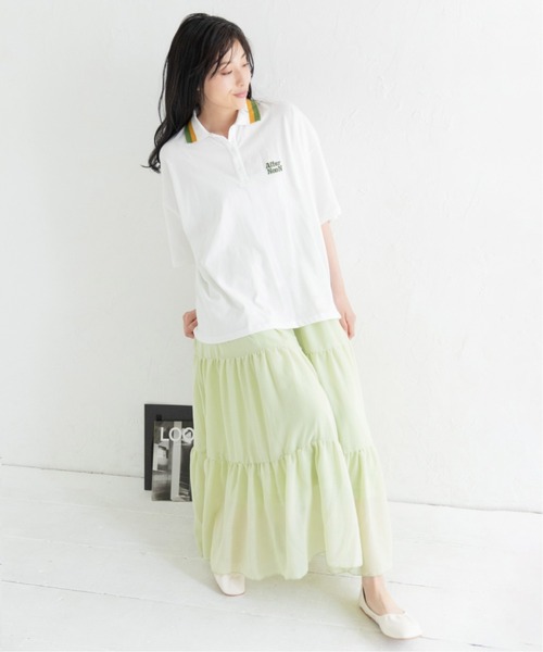 Mysa&Liina(ミーサリーナ)の「ガーゼティアードスカート(スカート・レディース・ブラック/オフホワイト/ライトグリーン/ミント・M)」の22枚目の写真