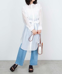 WEGO/ベルト付きシアーロングワンピース