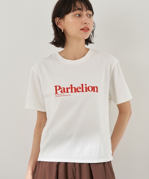 earth music&ecology（アースミュージックアンドエコロジー）の「【WEB限定】Parhelion プリントTシャツ ＊（Tシャツ/カットソー・レディース・チャコールグレー/レッド/ライトベージュ/ベージュ/グレイッシュベージュ/ライトイエロー・FREE）」の6枚目の写真