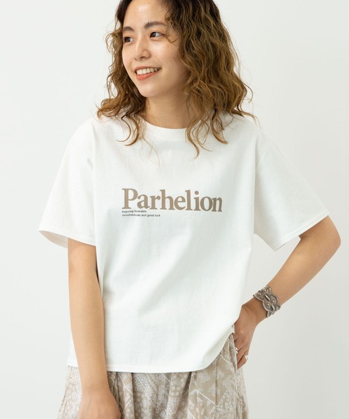 earth music&ecology（アースミュージックアンドエコロジー）の「【WEB限定】Parhelion プリントTシャツ ＊（Tシャツ/カットソー・レディース・チャコールグレー/レッド/ライトベージュ/ベージュ/グレイッシュベージュ/ライトイエロー・FREE）」の5枚目の写真