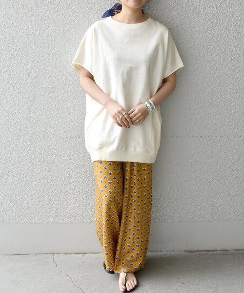 SHIPS any(シップス エニィ)の「SHIPS any: ミニ裏毛 コクーン プルオーバー〈UVカット〉(Tシャツ/カットソー・レディース・チャコールグレー/ホワイト/レンガ・ONE SIZE)」の6枚目の写真