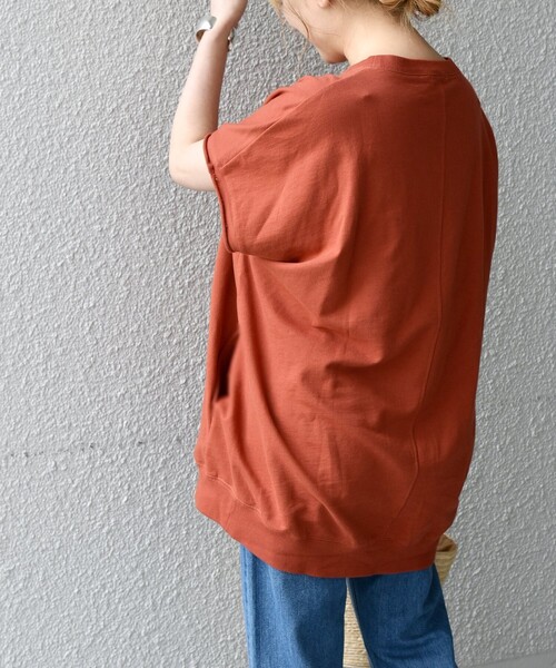 SHIPS any(シップス エニィ)の「SHIPS any: ミニ裏毛 コクーン プルオーバー〈UVカット〉(Tシャツ/カットソー・レディース・チャコールグレー/ホワイト/レンガ・ONE SIZE)」の21枚目の写真