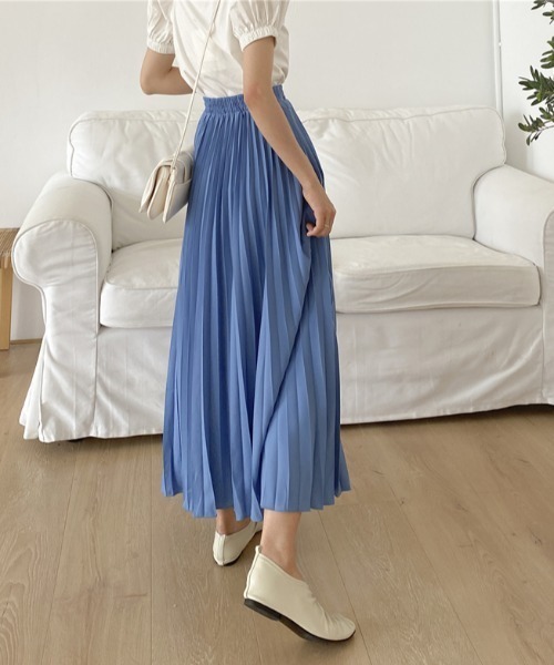 ABITOKYO（アビトーキョー）の「マキシ丈プリーツロングスカート（スカート・レディース・ベージュ/ブルー・FREE）」の19枚目の写真