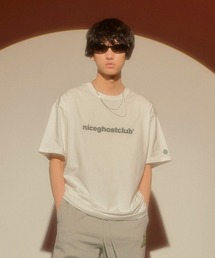 『NICE GHOST CLUB/ナイスゴーストクラブ』TYPO LOGO TEE/ブランド英字ロゴプリント 半袖Tシャツ