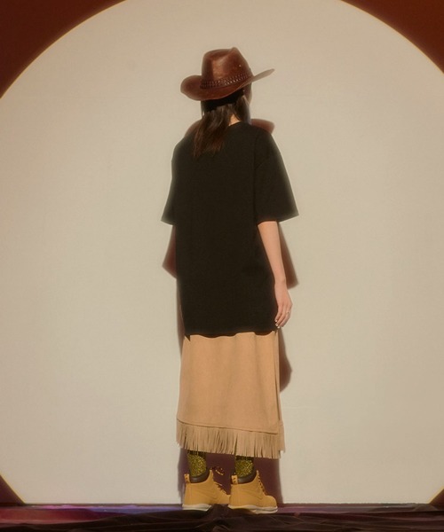 NICE GHOST CLUB(ナイスゴーストクラブ)の「『NICE GHOST CLUB/ナイスゴーストクラブ』TYPO LOGO TEE/ブランド英字ロゴプリント 半袖Tシャツ(Tシャツ/カットソー・レディース・ブラック/ホワイト・L/M)」の9枚目の写真