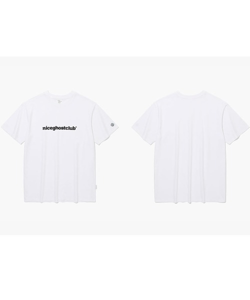 NICE GHOST CLUB(ナイスゴーストクラブ)の「『NICE GHOST CLUB/ナイスゴーストクラブ』TYPO LOGO TEE/ブランド英字ロゴプリント 半袖Tシャツ(Tシャツ/カットソー・レディース・ブラック/ホワイト・L/M)」の11枚目の写真