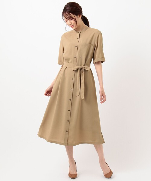 J.PRESS Ladies(J.プレス レディス)の「【イージーケア・接触冷感・洗える】マルソースパンボイル ワンピース(ワンピース・レディース・グレー系/黄土色系/ネイビー系・XS)」の11枚目の写真