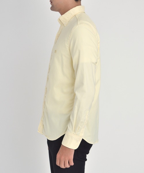 YANUK（ヤヌーク）の「オックスデニット ボタンダウンシャツ（シャツ/ブラウス・メンズ・ライトイエロー/ライトグリーン・XL/L/S/M）」の11枚目の写真