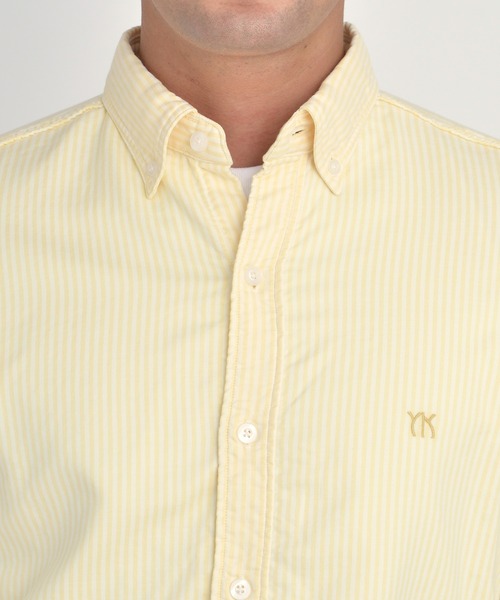 YANUK（ヤヌーク）の「オックスデニット ボタンダウンシャツ（シャツ/ブラウス・メンズ・ライトイエロー/ライトグリーン・XL/L/S/M）」の5枚目の写真