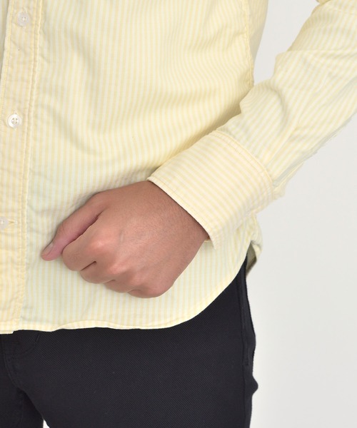 YANUK（ヤヌーク）の「オックスデニット ボタンダウンシャツ（シャツ/ブラウス・メンズ・ライトイエロー/ライトグリーン・XL/L/S/M）」の7枚目の写真