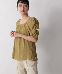 LOWRYS FARM | プリーツスクエアブラウス５Ｓ　949199(シャツ/ブラウス)