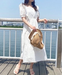 袖コットンレースフリルワンピ【ZOZOTOWN限定アイテム】