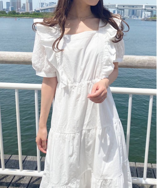 apres jour(アプレジュール)の「袖コットンレースフリルワンピ【ZOZOTOWN限定アイテム】(ワンピース・レディース・ピンクベージュ/ベージュ/オフホワイト・X-LARGE/フリー)」の20枚目の写真