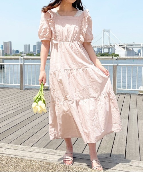 apres jour(アプレジュール)の「袖コットンレースフリルワンピ【ZOZOTOWN限定アイテム】(ワンピース・レディース・ピンクベージュ/ベージュ/オフホワイト・X-LARGE/フリー)」の12枚目の写真