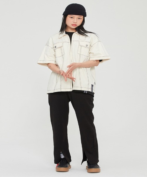 ROMANTIC CROWN（ロマンティッククラウン）の「【ROMANTIC CROWN】TRUCKER SUMMER JAKET（デニムジャケット・メンズ・ブルー/グレイッシュベージュ・L/M）」の7枚目の写真