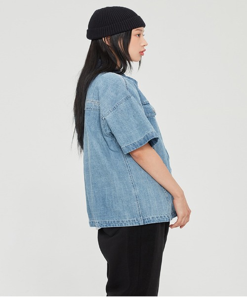 ROMANTIC CROWN（ロマンティッククラウン）の「【ROMANTIC CROWN】TRUCKER SUMMER JAKET（デニムジャケット・メンズ・ブルー/グレイッシュベージュ・L/M）」の11枚目の写真