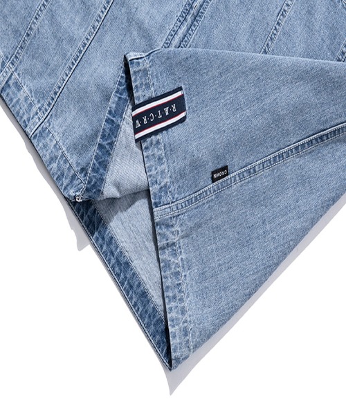 ROMANTIC CROWN（ロマンティッククラウン）の「【ROMANTIC CROWN】TRUCKER SUMMER JAKET（デニムジャケット・メンズ・ブルー/グレイッシュベージュ・L/M）」の9枚目の写真