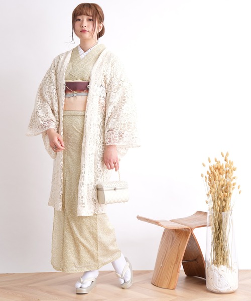 utatane(ウタタネ)の「羽織 レース ニコアンティーク 日本製(着物・レディース・クリーム・FREE)」の7枚目の写真