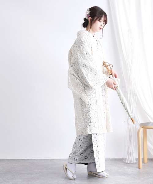 utatane(ウタタネ)の「羽織 レース ニコアンティーク 日本製(着物・レディース・クリーム・FREE)」の14枚目の写真