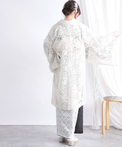 utatane(ウタタネ)の「羽織 レース ニコアンティーク 日本製(着物・レディース・クリーム・FREE)」の13枚目の写真