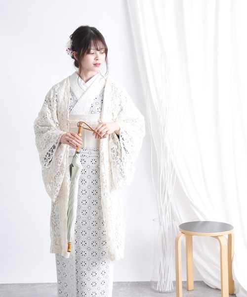 utatane(ウタタネ)の「羽織 レース ニコアンティーク 日本製(着物・レディース・クリーム・FREE)」の12枚目の写真