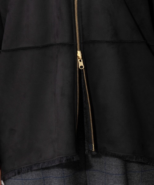 Munich（ミューニック）の「エコムートンリバーシブルフーデットコート（ムートンコート・レディース・ブラック/ベージュ/アイボリー・S/XS）」の13枚目の写真