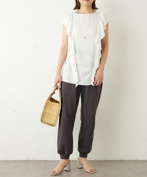 Omekashi（オメカシ）の「スウェットパンツ（スウェットパンツ・レディース・ベージュ/チャコールグレー・FREE）」の18枚目の写真