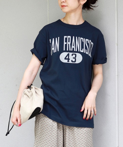 SLOBE IENA(スローブイエナ)の「【Champion / チャンピオン】 SAN FRANCISCO SHORT SLEEVE Tシャツ◆【洗濯機洗い可】(Tシャツ/カットソー・レディース・チャコールグレー/ネイビー・FREE)」の1枚目の写真
