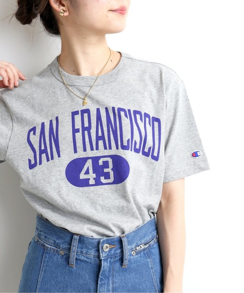 SLOBE IENA(スローブイエナ)の「【Champion / チャンピオン】 SAN FRANCISCO SHORT SLEEVE Tシャツ◆【洗濯機洗い可】(Tシャツ/カットソー・レディース・チャコールグレー/ネイビー・FREE)」の12枚目の写真