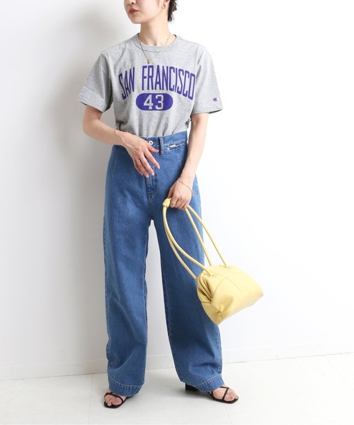 SLOBE IENA(スローブイエナ)の「【Champion / チャンピオン】 SAN FRANCISCO SHORT SLEEVE Tシャツ◆【洗濯機洗い可】(Tシャツ/カットソー・レディース・チャコールグレー/ネイビー・FREE)」の5枚目の写真