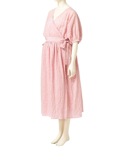 merrier BEAMS(メリアビームス)の「nanadecor / コスモス カシュクール ドレス 21(マタニティ対応)(マタニティウェア/グッズ・レディース・ピンク・ONE SIZE)」の4枚目の写真