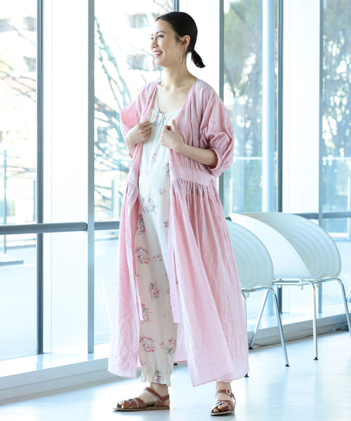 merrier BEAMS(メリアビームス)の「nanadecor / コスモス カシュクール ドレス 21(マタニティ対応)(マタニティウェア/グッズ・レディース・ピンク・ONE SIZE)」の12枚目の写真