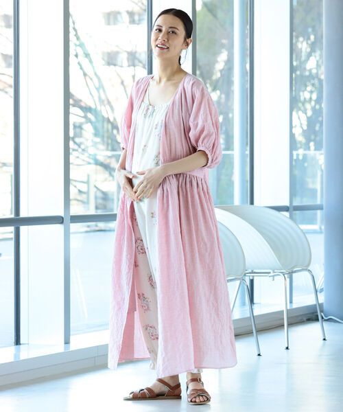 merrier BEAMS(メリアビームス)の「nanadecor / コスモス カシュクール ドレス 21(マタニティ対応)(マタニティウェア/グッズ・レディース・ピンク・ONE SIZE)」の14枚目の写真