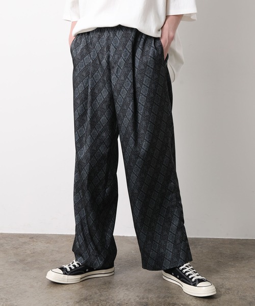 JUNRED（ジュンレッド）の「バティックプリントワイドパンツ（その他パンツ・メンズ・ブラック/ベージュ・S/M/L）」の4枚目の写真
