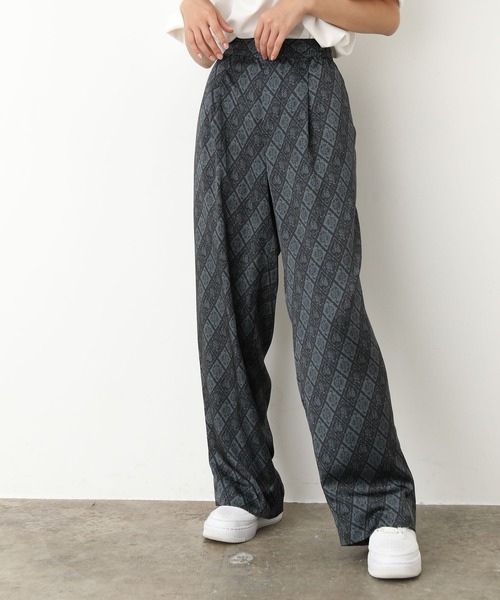 JUNRED（ジュンレッド）の「バティックプリントワイドパンツ（その他パンツ・メンズ・ブラック/ベージュ・S/M/L）」の5枚目の写真