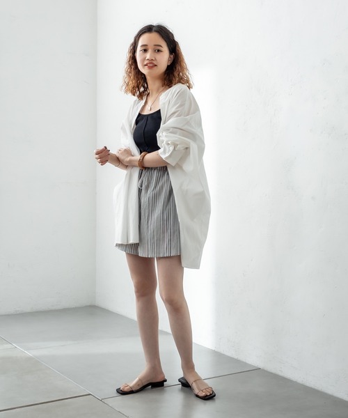 mystic（ミスティック）の「マルチストライプショートパンツ（スウェットパンツ・レディース・ブルー/ブラウン・FREE）」の11枚目の写真