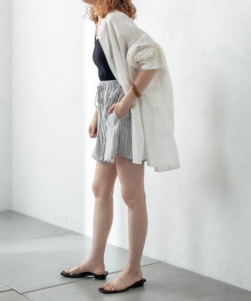 mystic（ミスティック）の「マルチストライプショートパンツ（スウェットパンツ・レディース・ブルー/ブラウン・FREE）」の14枚目の写真