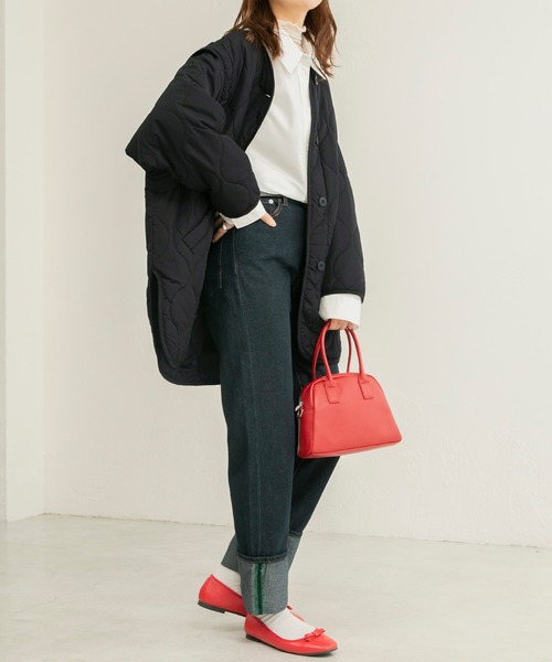 セール】2wayキルティングライナーノーカラージャケット／ベスト（ノー