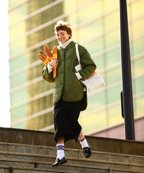 セール】2wayキルティングライナーノーカラージャケット／ベスト（ノー