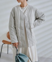 【WEB限定】パターンミックスキルティングハーフジャケット