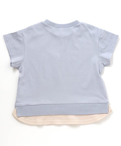 apres les cours（アプレレクール）の「ワッフルレイヤードTシャツ（Tシャツ/カットソー・キッズ・ブルー/ブラウン・90/120/130/100/80/110）」の13枚目の写真